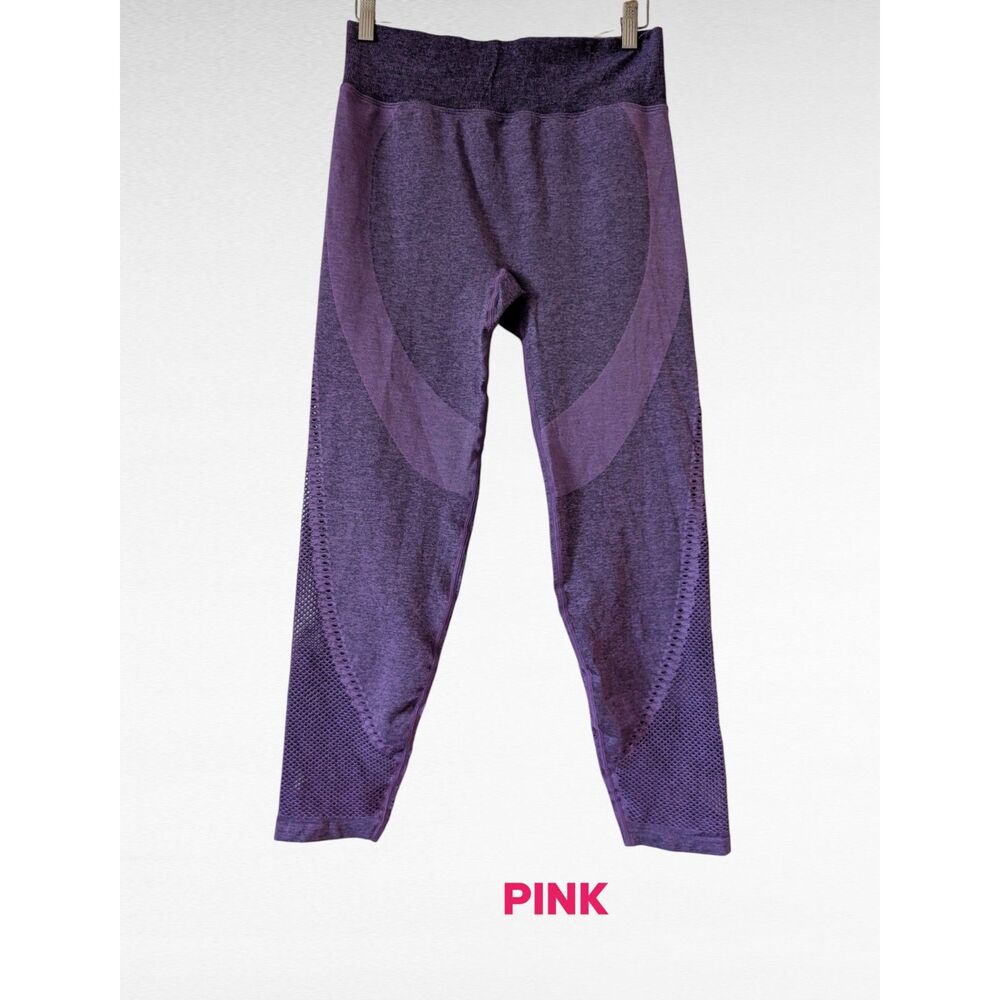 Victoria's Secret PINK seamless workout mesh inserts leggings  Sz L
